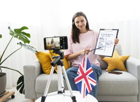 young-woman-teaching-english-lessons-online